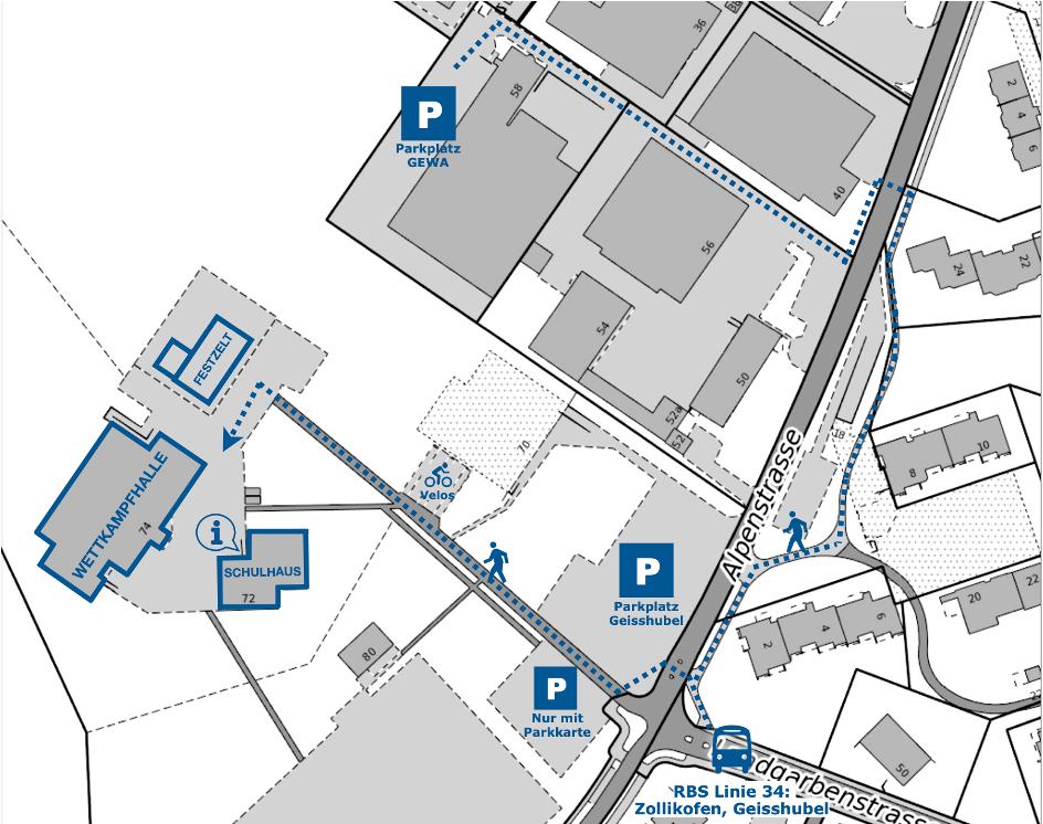 Karte Geisshubelhalle